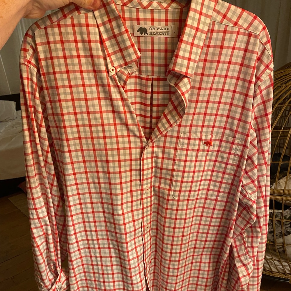 Button down plaid shirt
